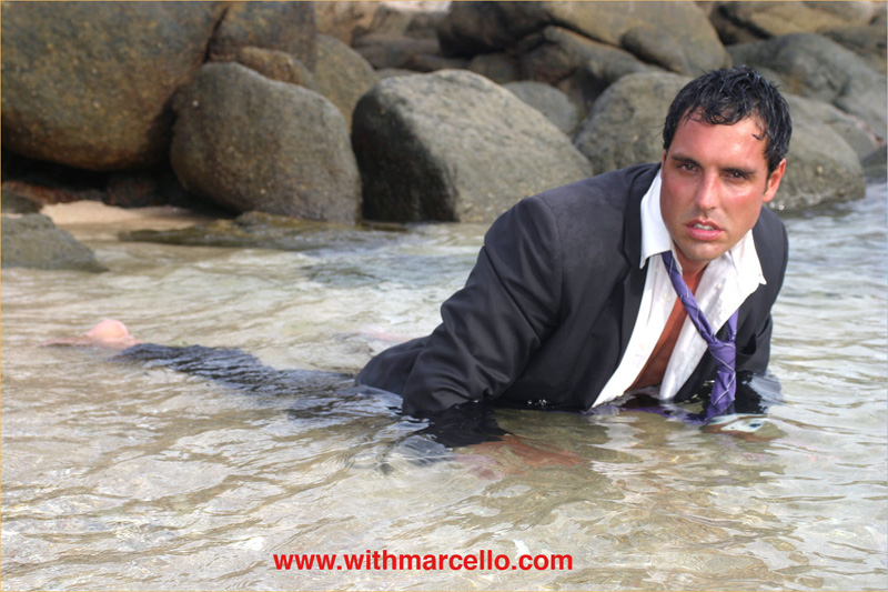 Marcello Looking Fucking Gorgeous Wearing A Soaking Wet Business Suit